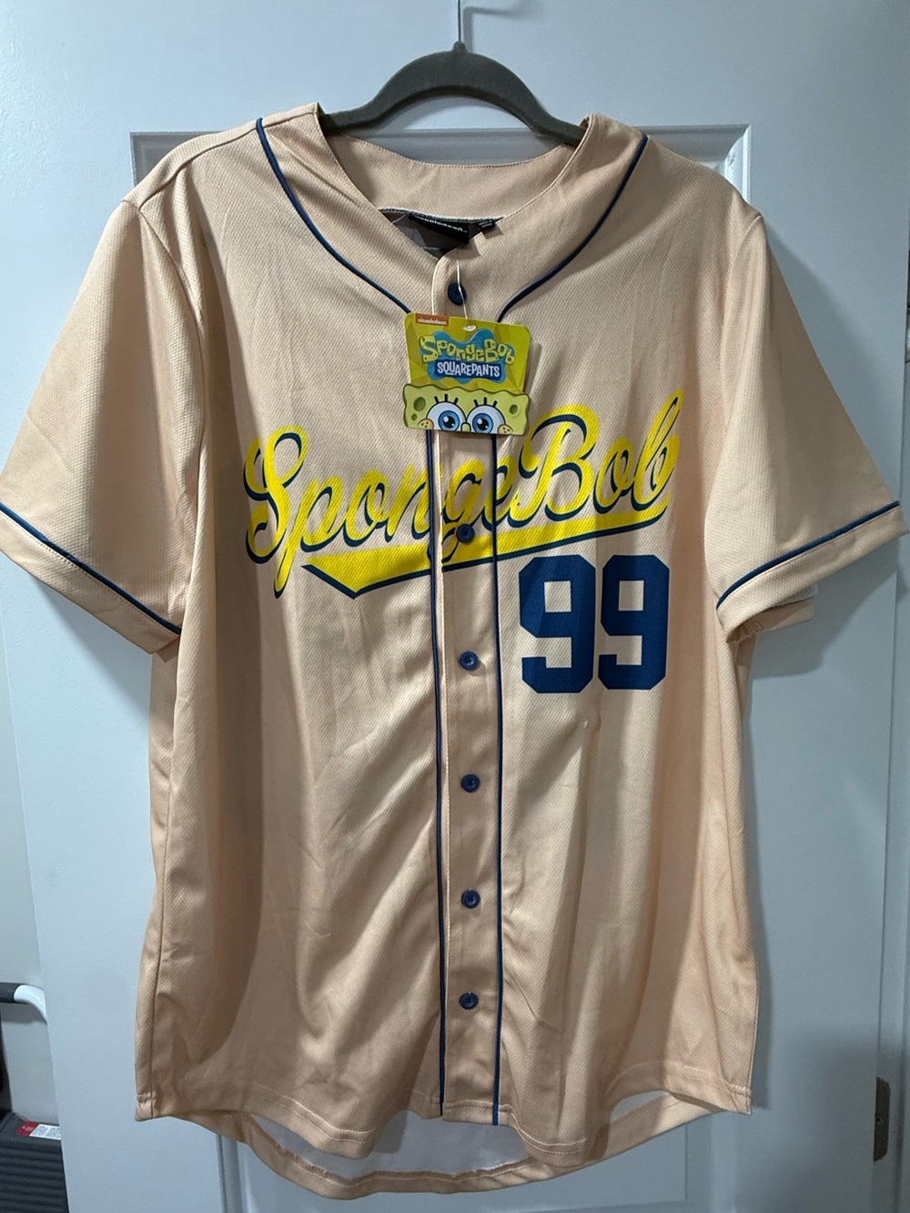 Nickelodeon SpongeBob Graphic Jersey – Beige with Yellow & Blue